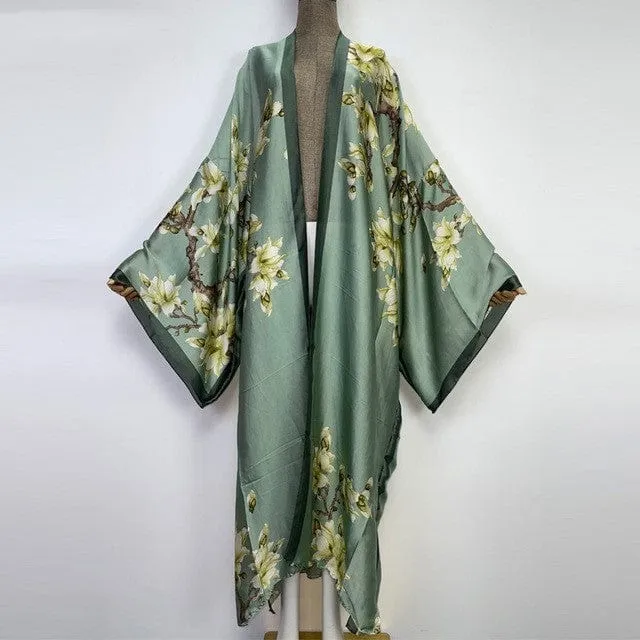 Kimonos Verano Women Print Long Sleeve