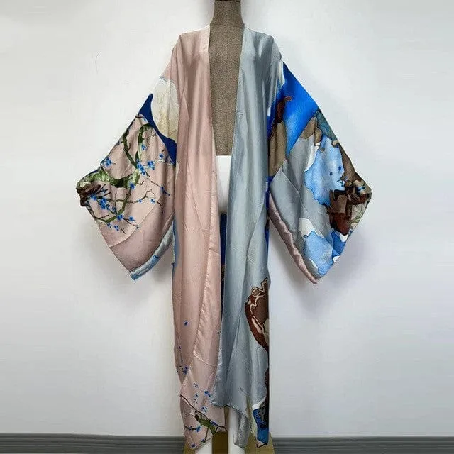 Kimonos Verano Women Print Long Sleeve