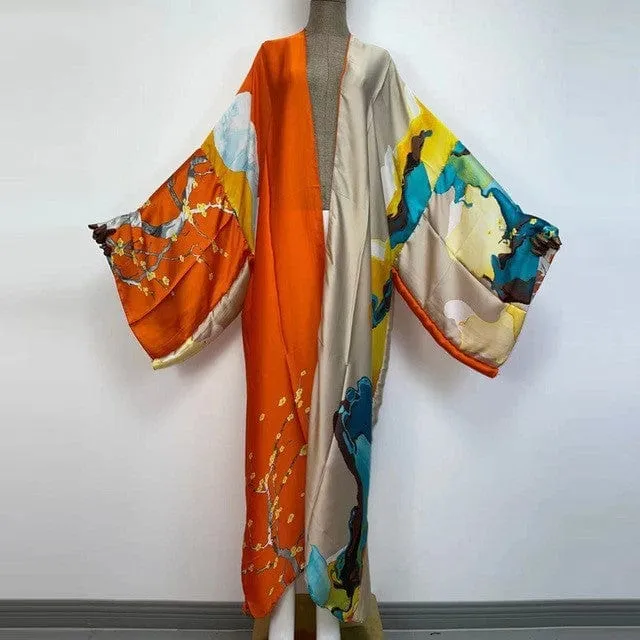 Kimonos Verano Women Print Long Sleeve
