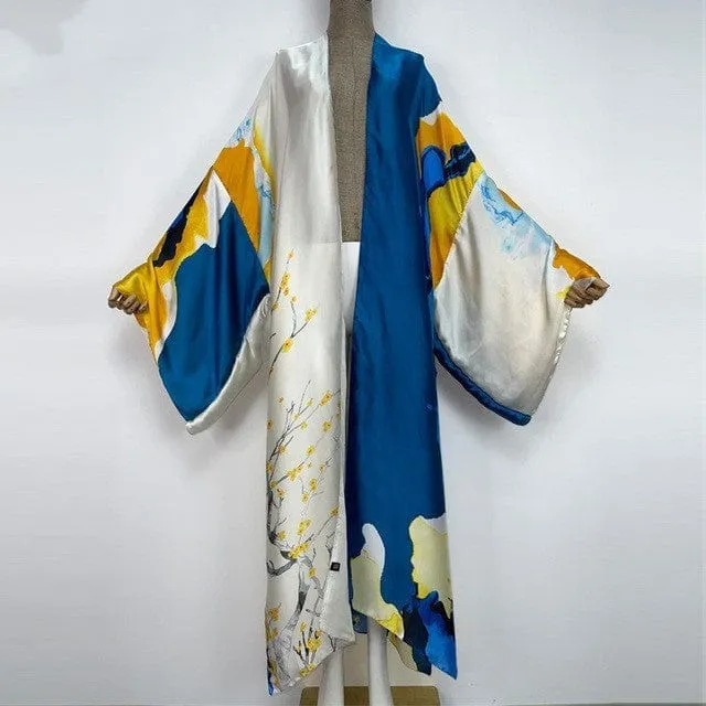 Kimonos Verano Women Print Long Sleeve