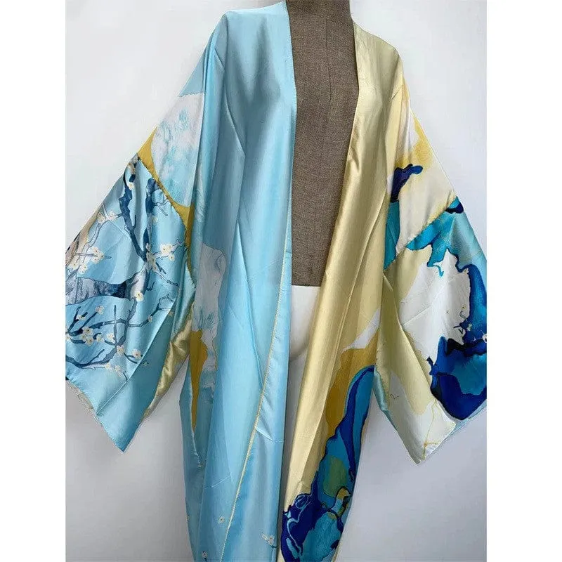 Kimonos Verano Women Print Long Sleeve