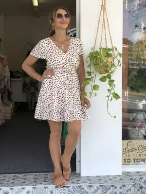 Kinlee Dress - Tan Spot