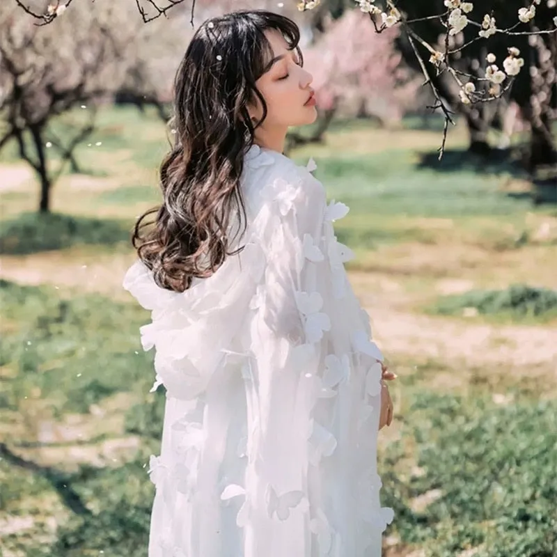 Lace Cape Long Maxi Cloak Dress