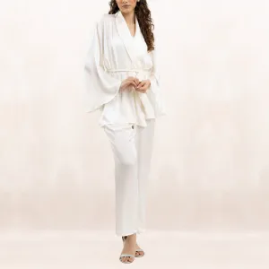 LADIES SATIN ROBE PJ SET
