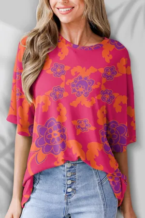 Lana Printed Round Neck Half Sleeve T-Shirt