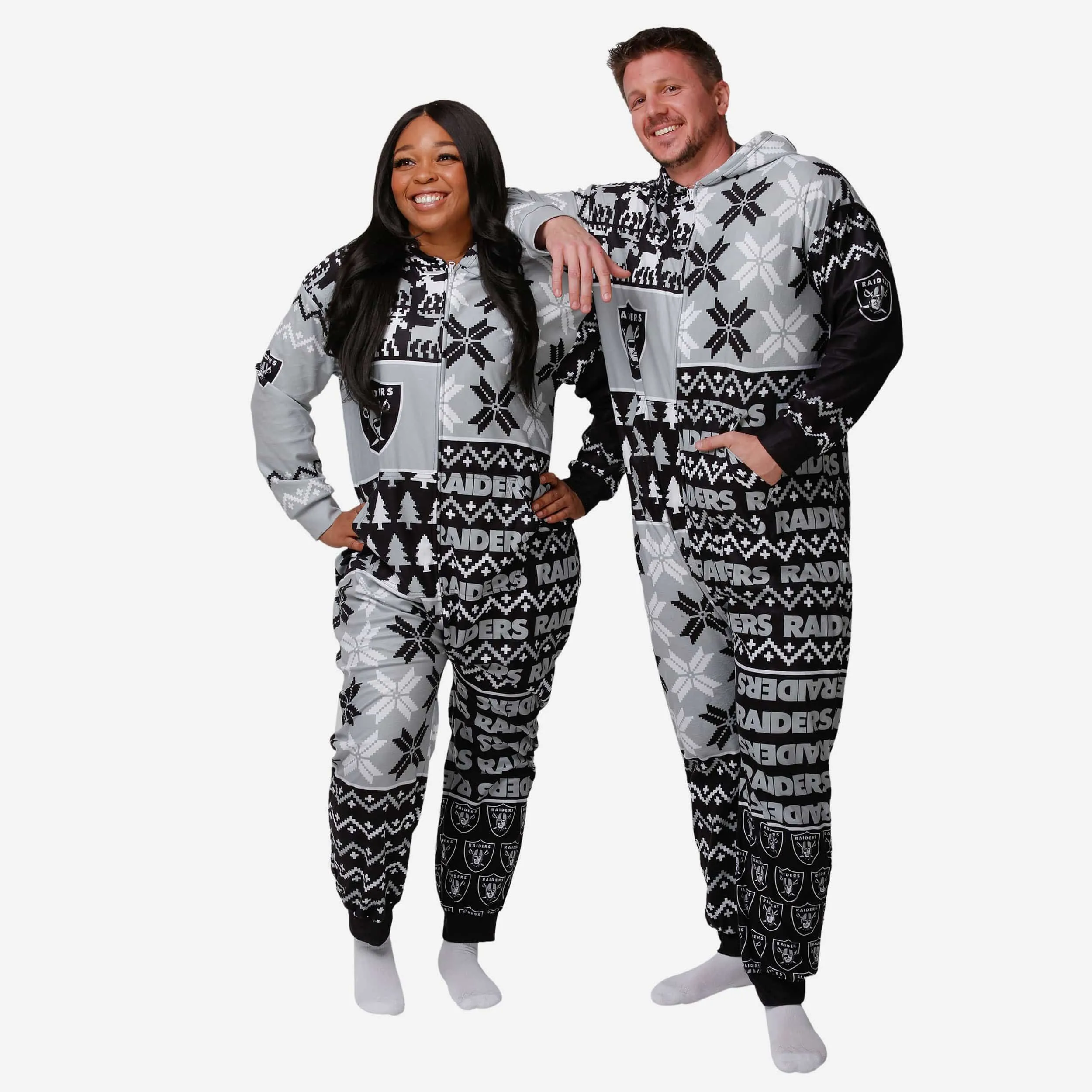 Las Vegas Raiders Busy Block One Piece Pajamas
