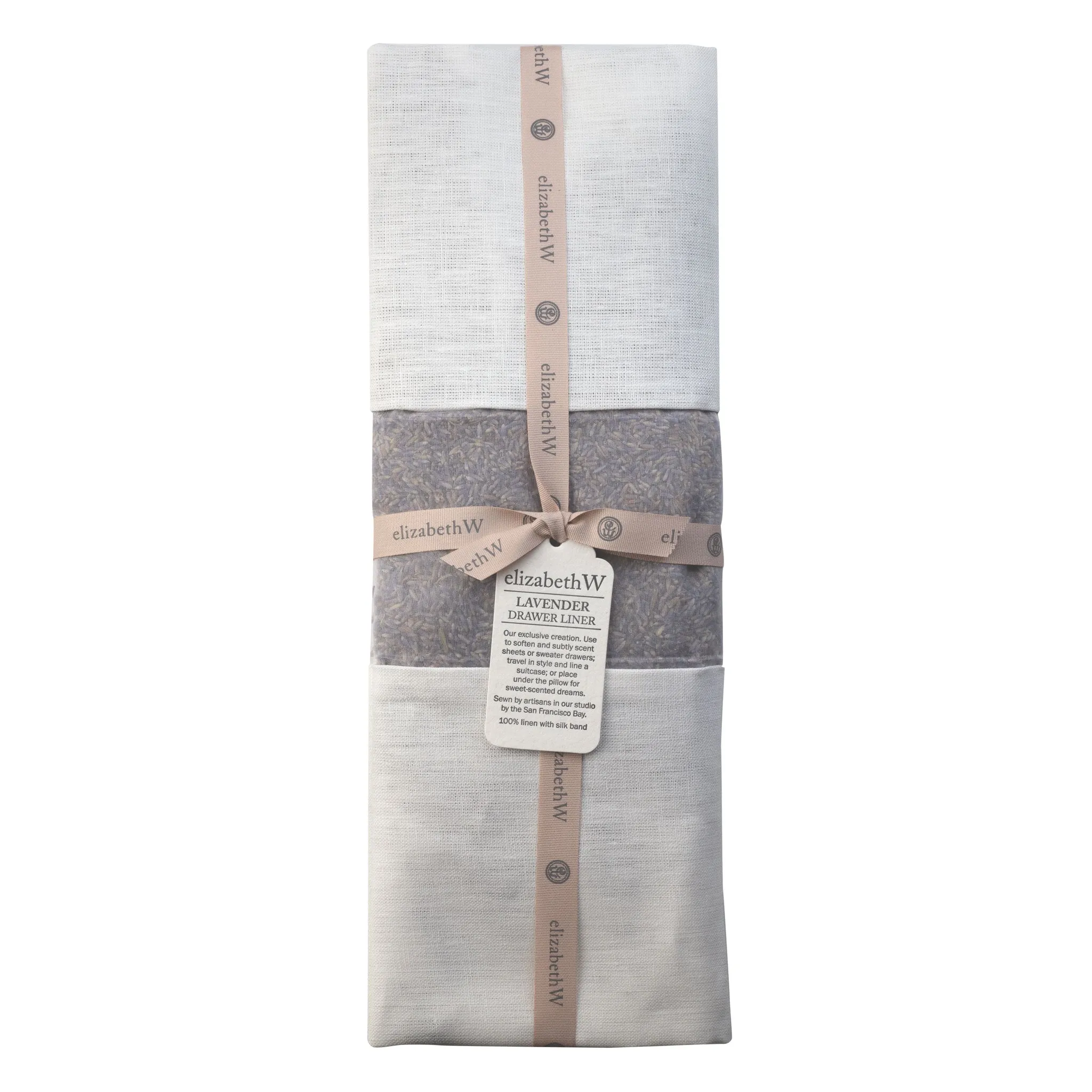 Lavender Drawer Liner Ivory Linen