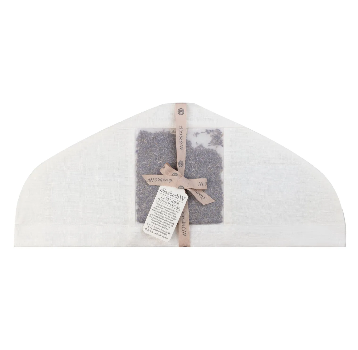 Lavender Hanger Cover Ivory Linen
