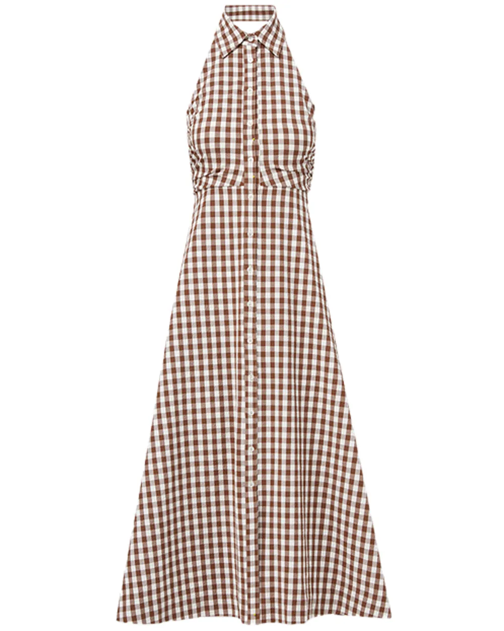 Light Chicory and Dove Seersucker Mackey Midi Dress