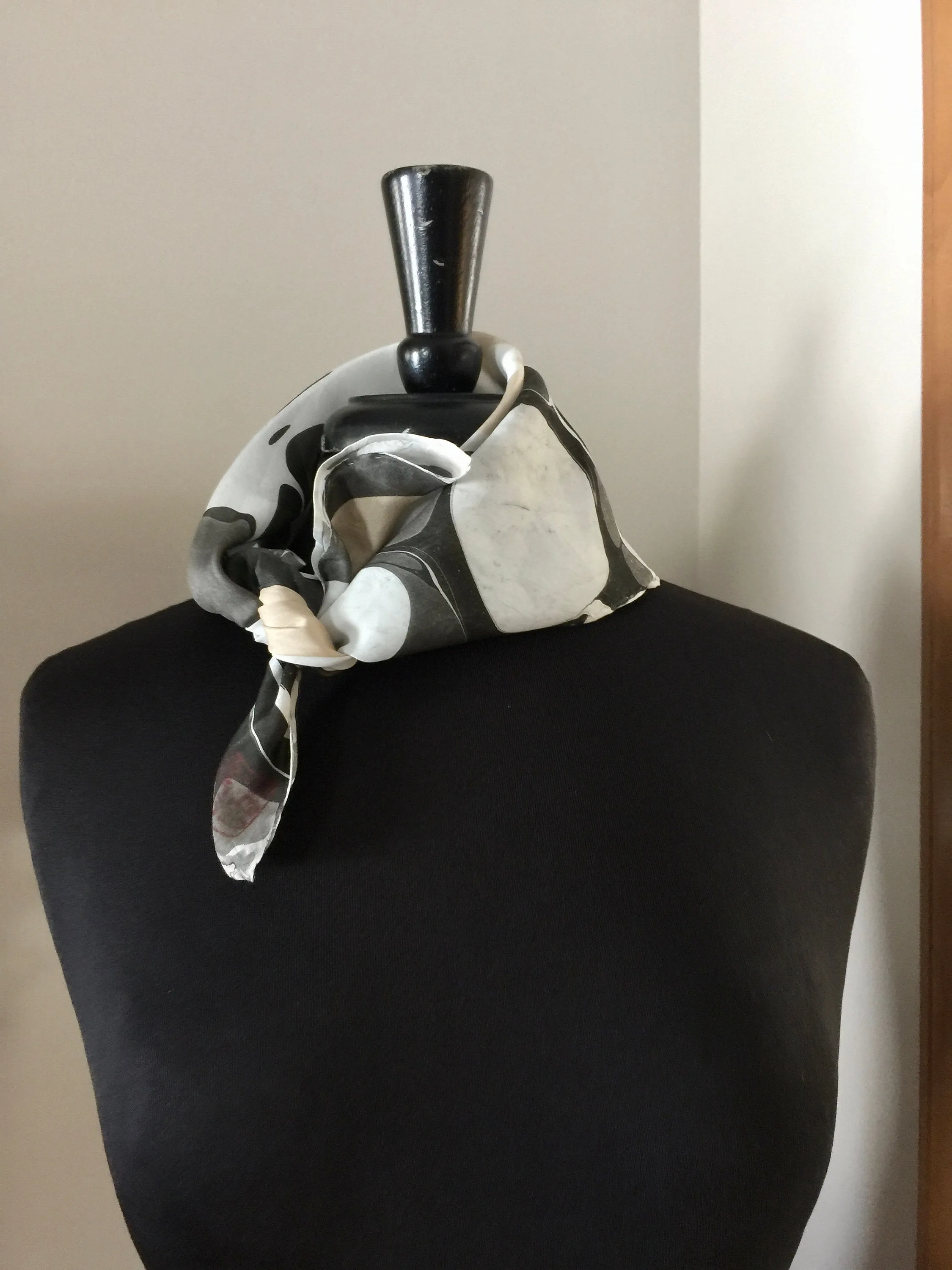 Light Gray Bouquet 21x21 Square Habotai silk. A hair accessory, neckerchief, pocket square, or accessorize your dog.