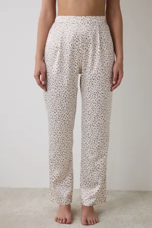 Lilah Satin Ecru Trousers