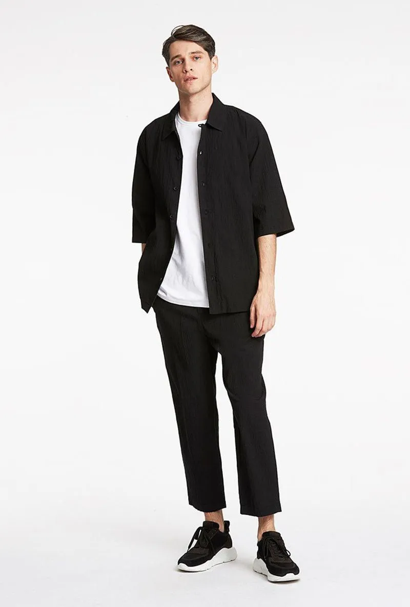 LINDBERGH SEERSUCKER ELASTIC WAIST PANTS