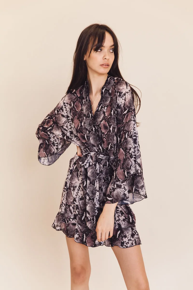 LOLITA WRAP DRESS - SNAKE