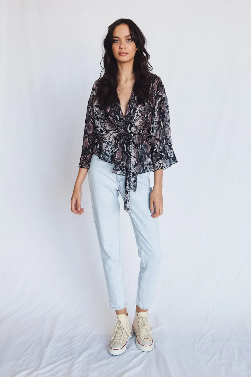 LOLITA WRAP TOP - SNAKE