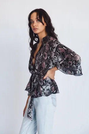 LOLITA WRAP TOP - SNAKE