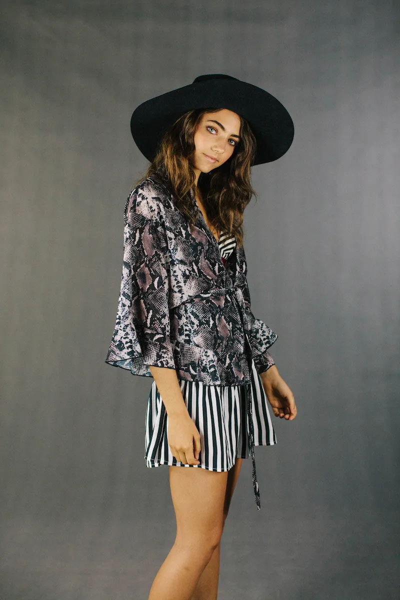 LOLITA WRAP TOP - SNAKE