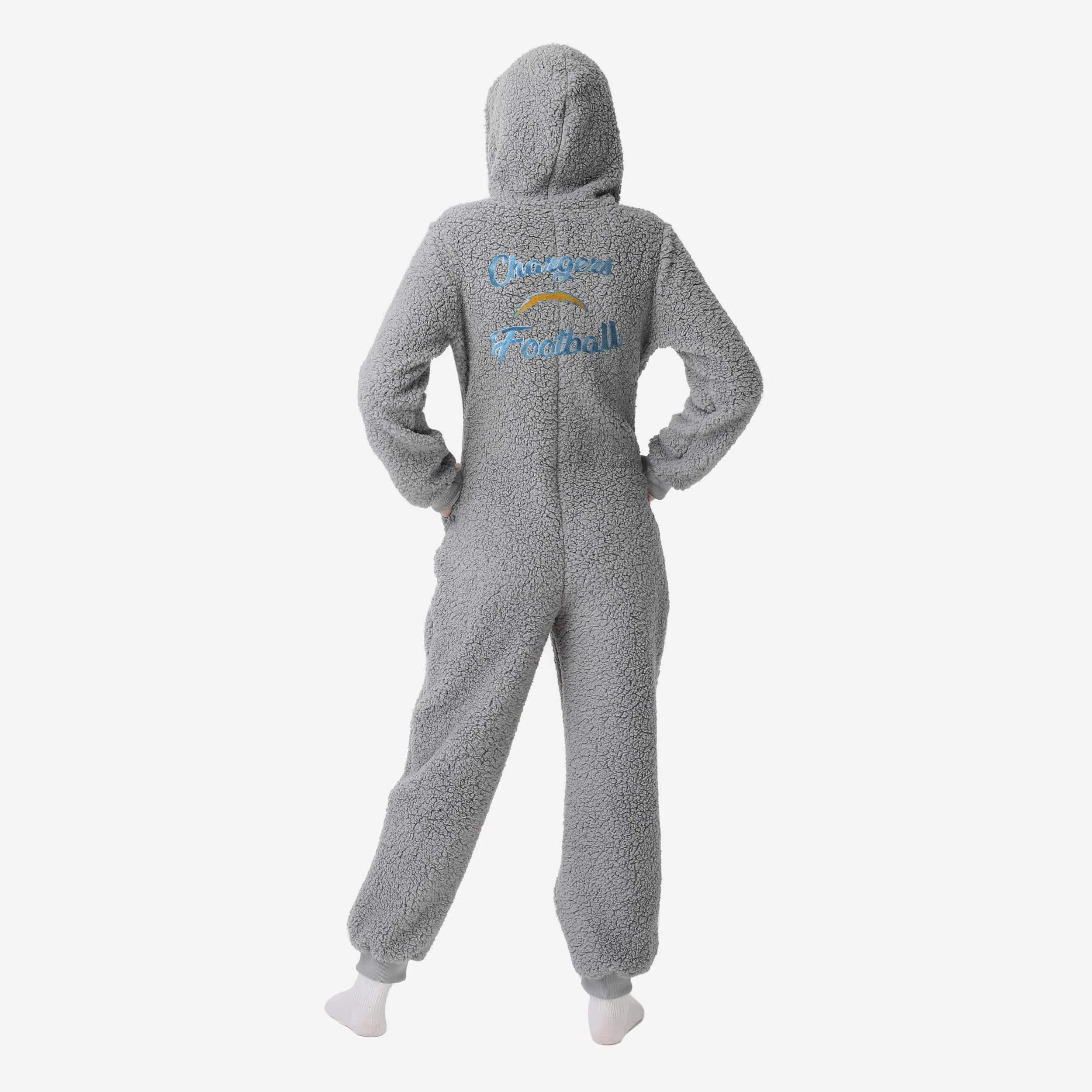 Los Angeles Chargers Womens Sherpa One Piece Pajamas