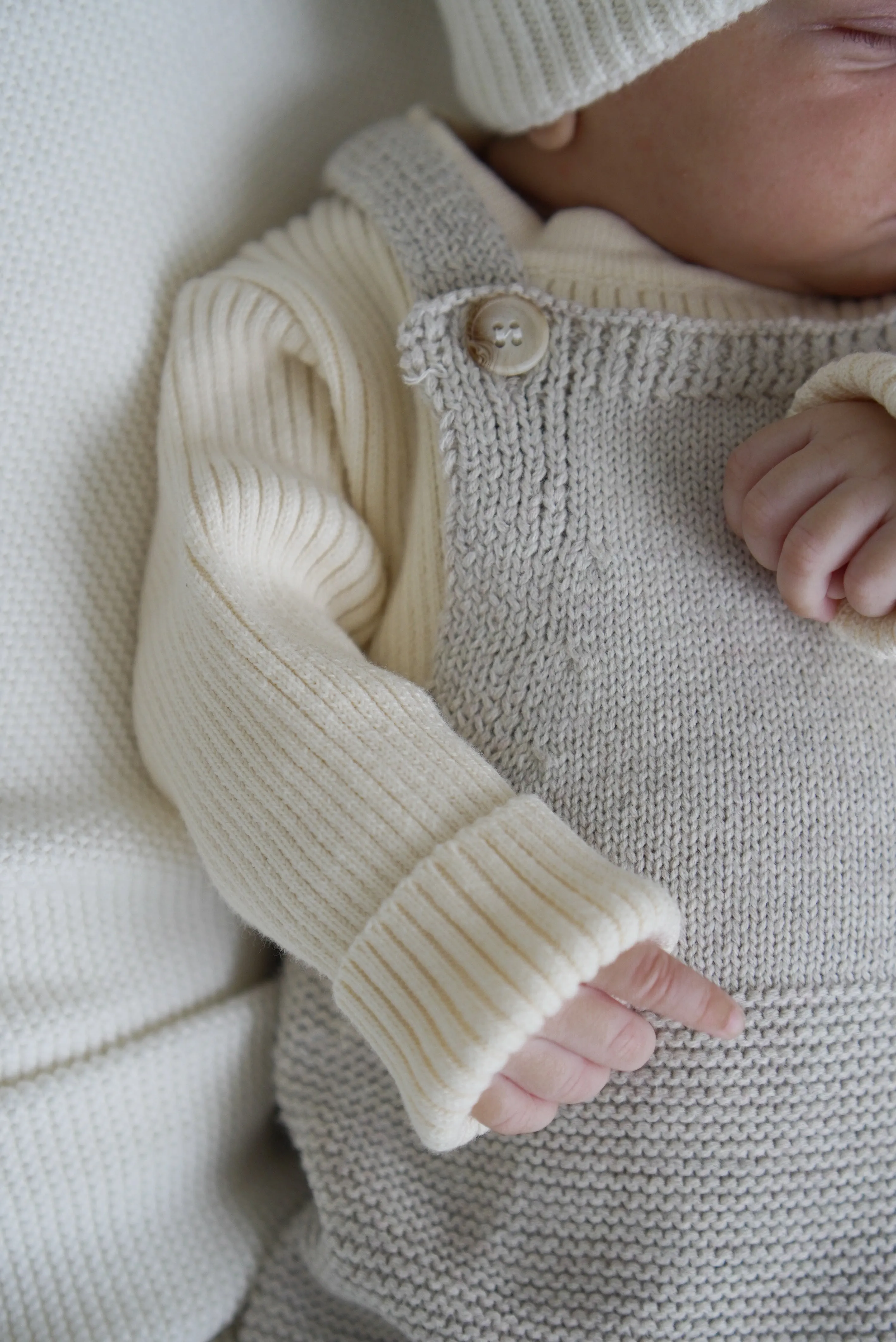 Luna   Luca Natural Knit Overalls