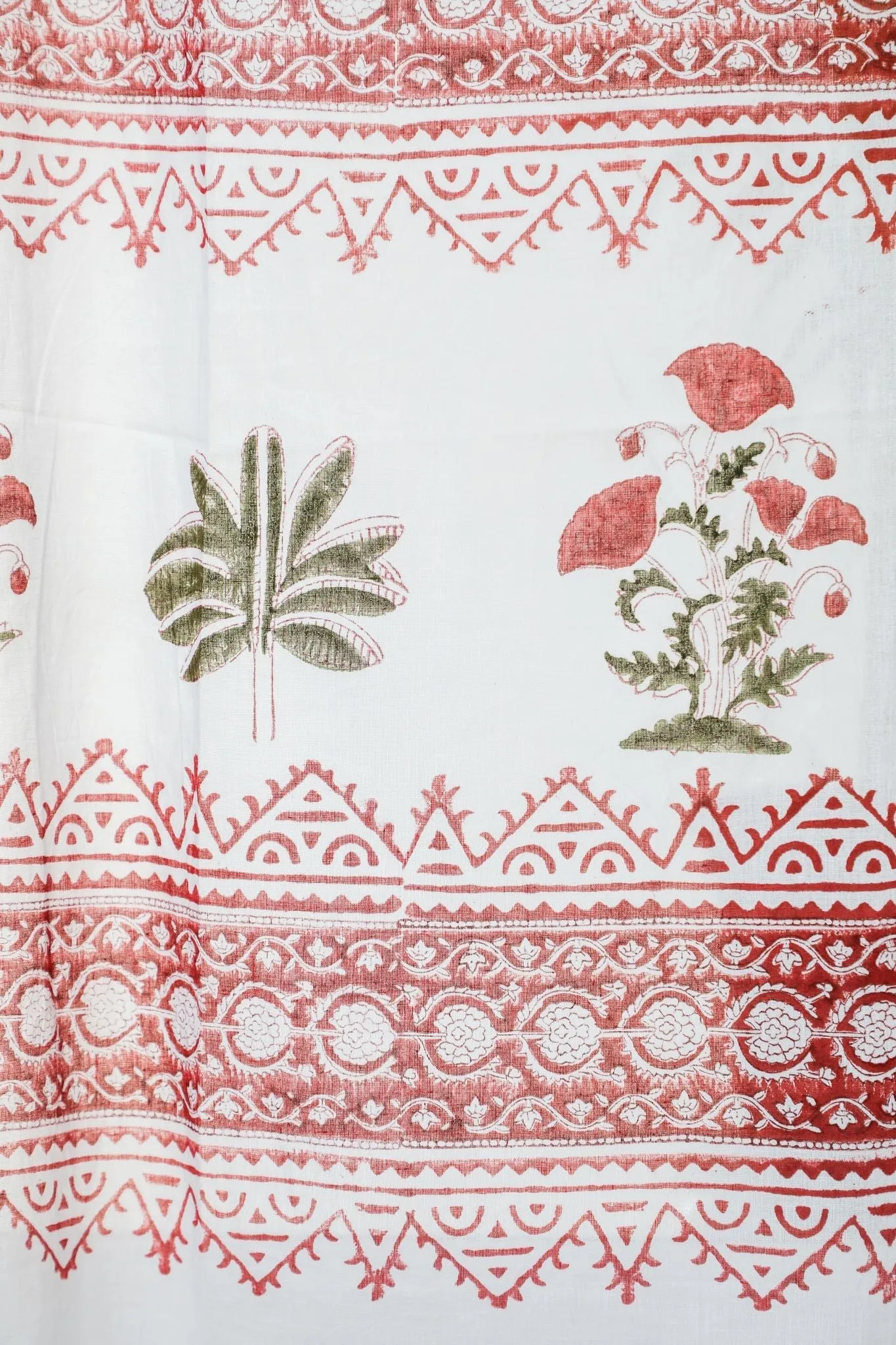 'Made on Earth' Handblock Printed Cotton Window Curtain