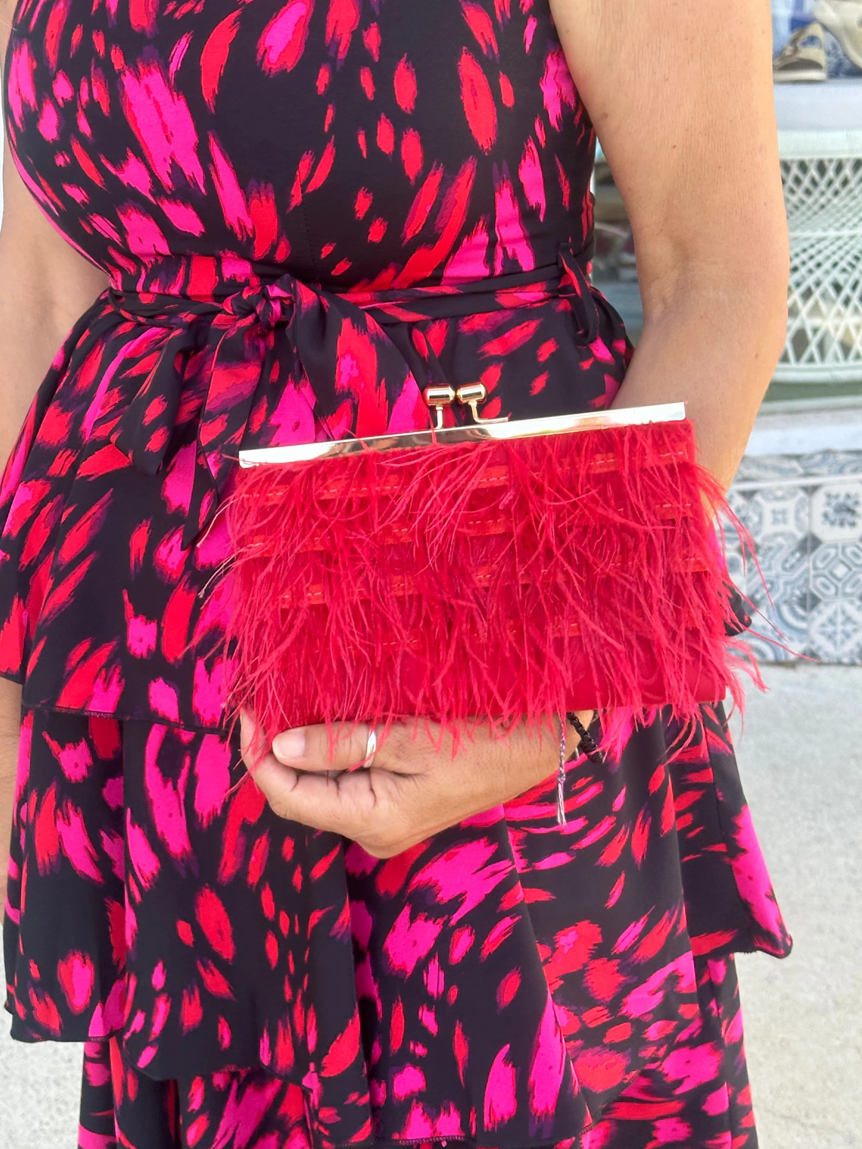 Malinda Pink and Red Dress