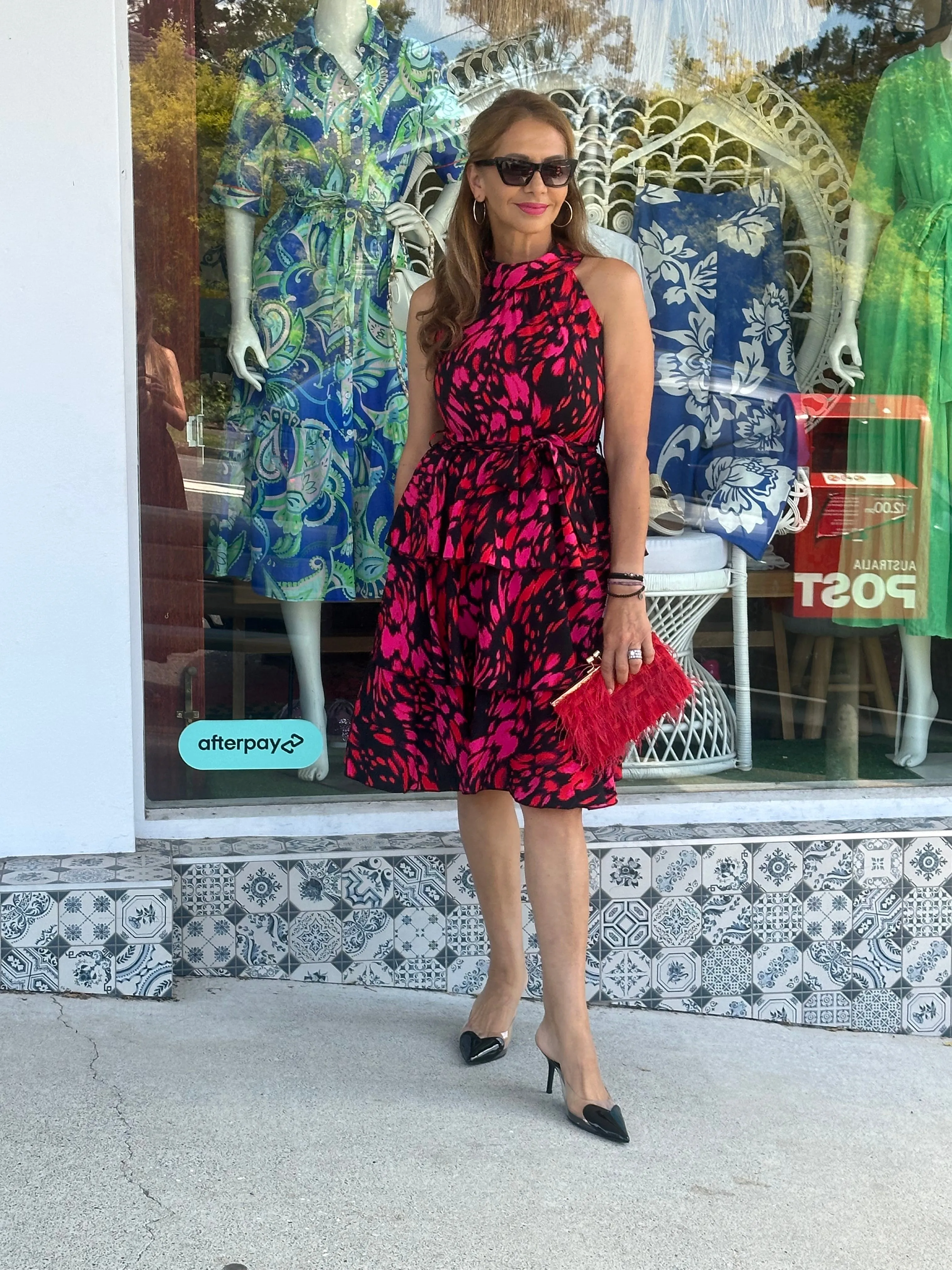 Malinda Pink and Red Dress