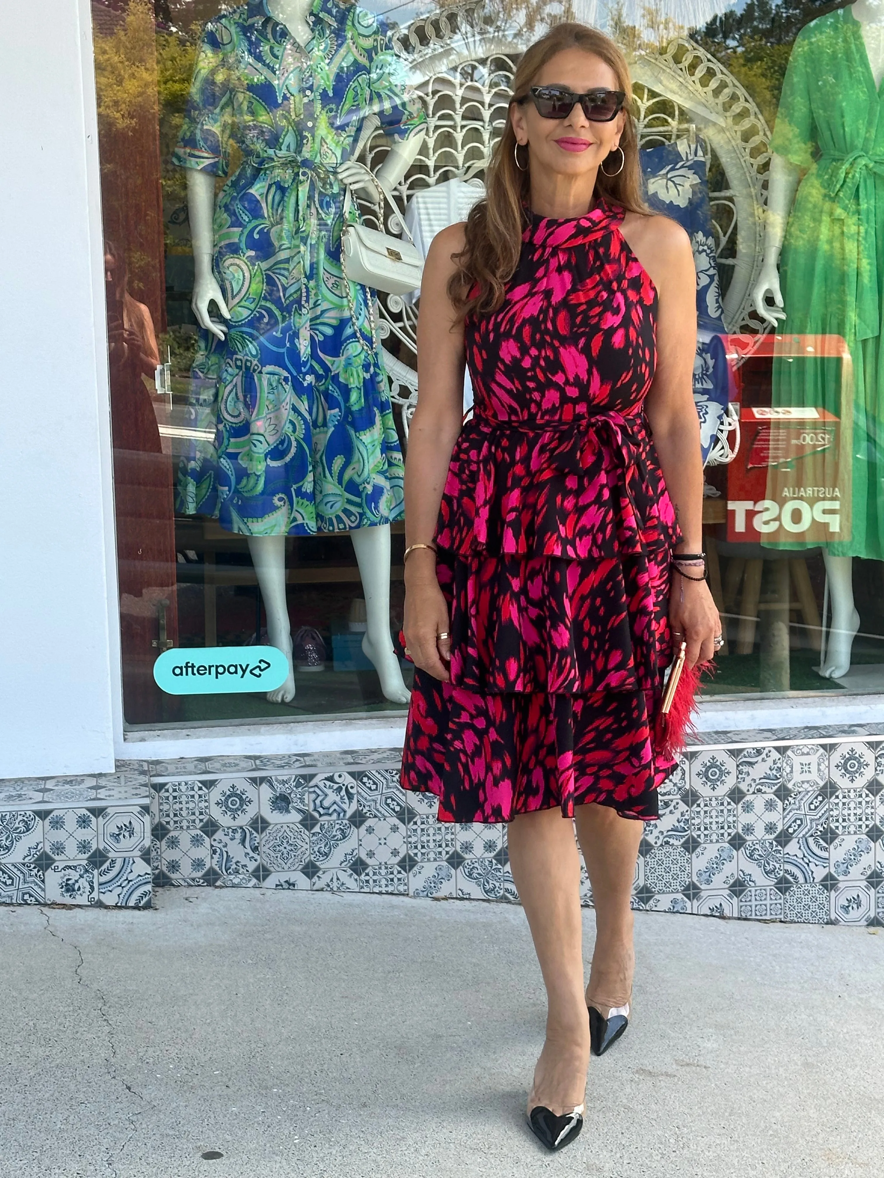 Malinda Pink and Red Dress