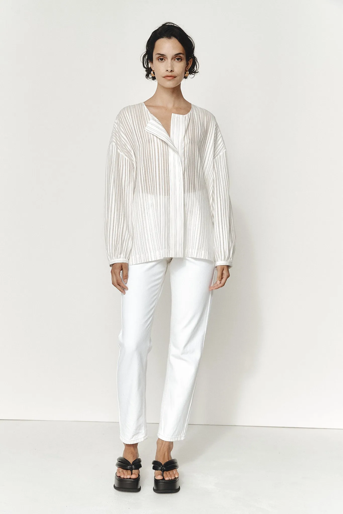 Margot Shirt - Opal Stripe