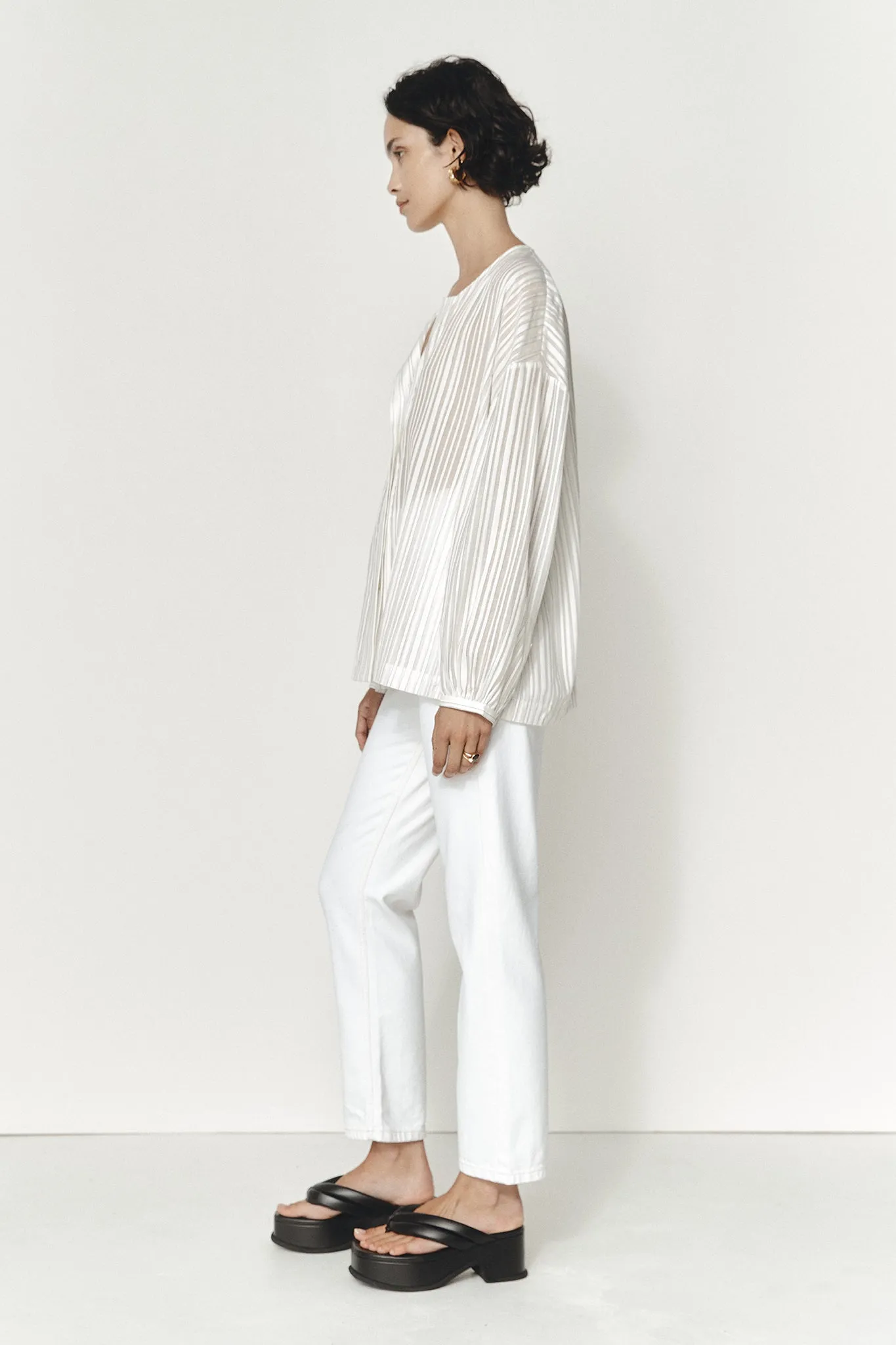 Margot Shirt - Opal Stripe