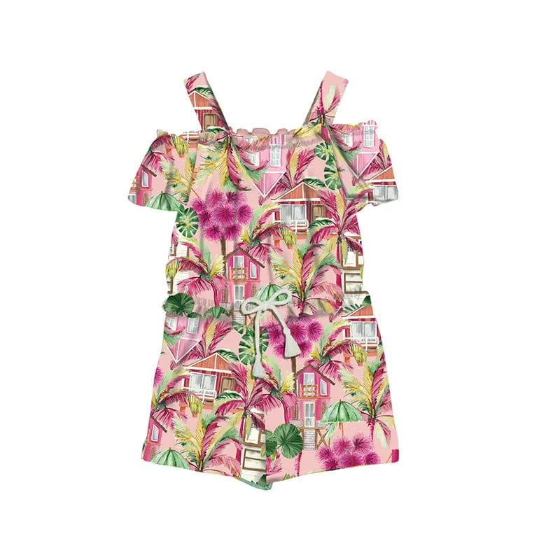 MAYORAL - Palm Tree Playsuit - Peony