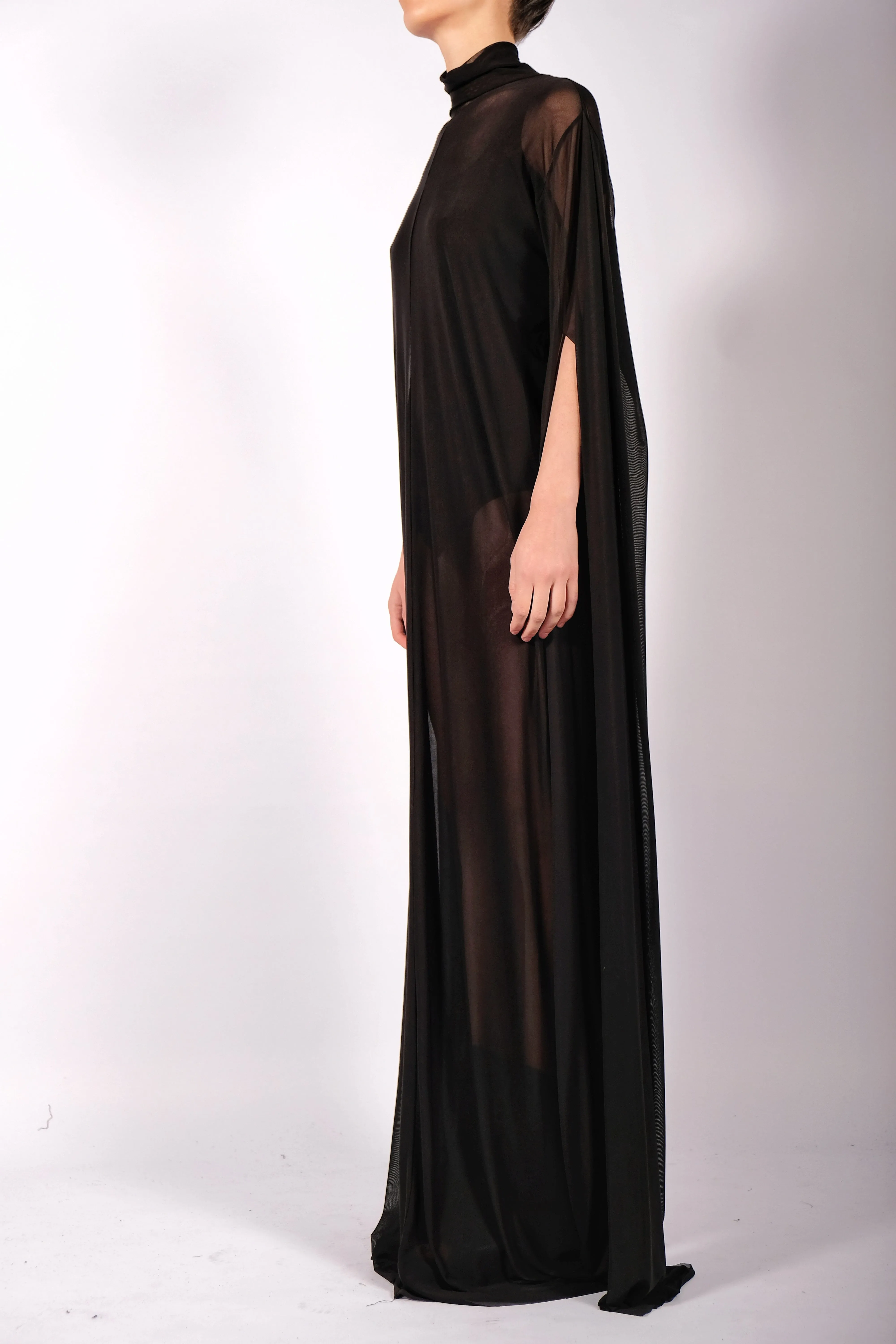 Mesh Dress with Sleeves