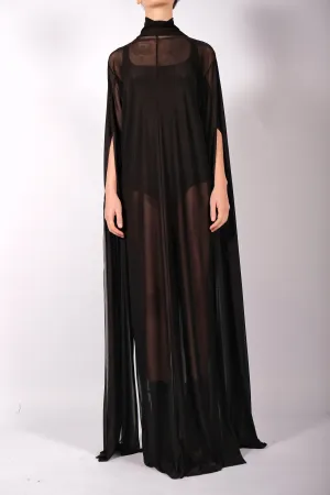 Mesh Dress with Sleeves