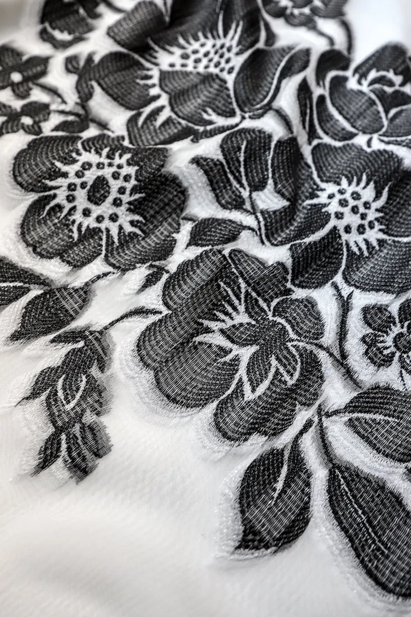 Metallic Silk Flower Babani Cover Up