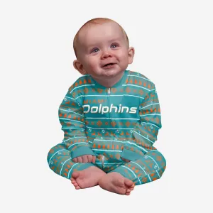 Miami Dolphins Infant Family Holiday Pajamas