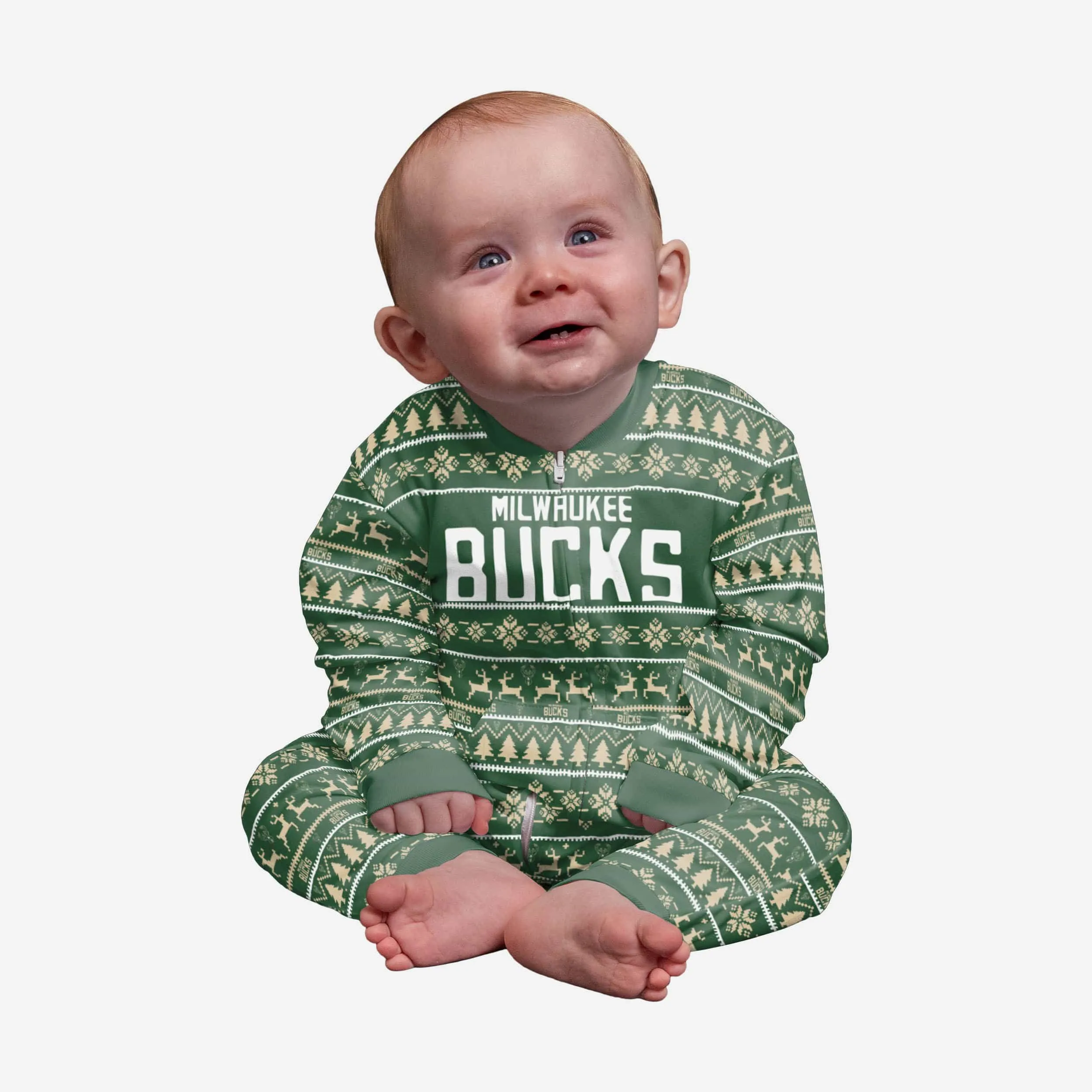 Milwaukee Bucks Infant Family Holiday Pajamas