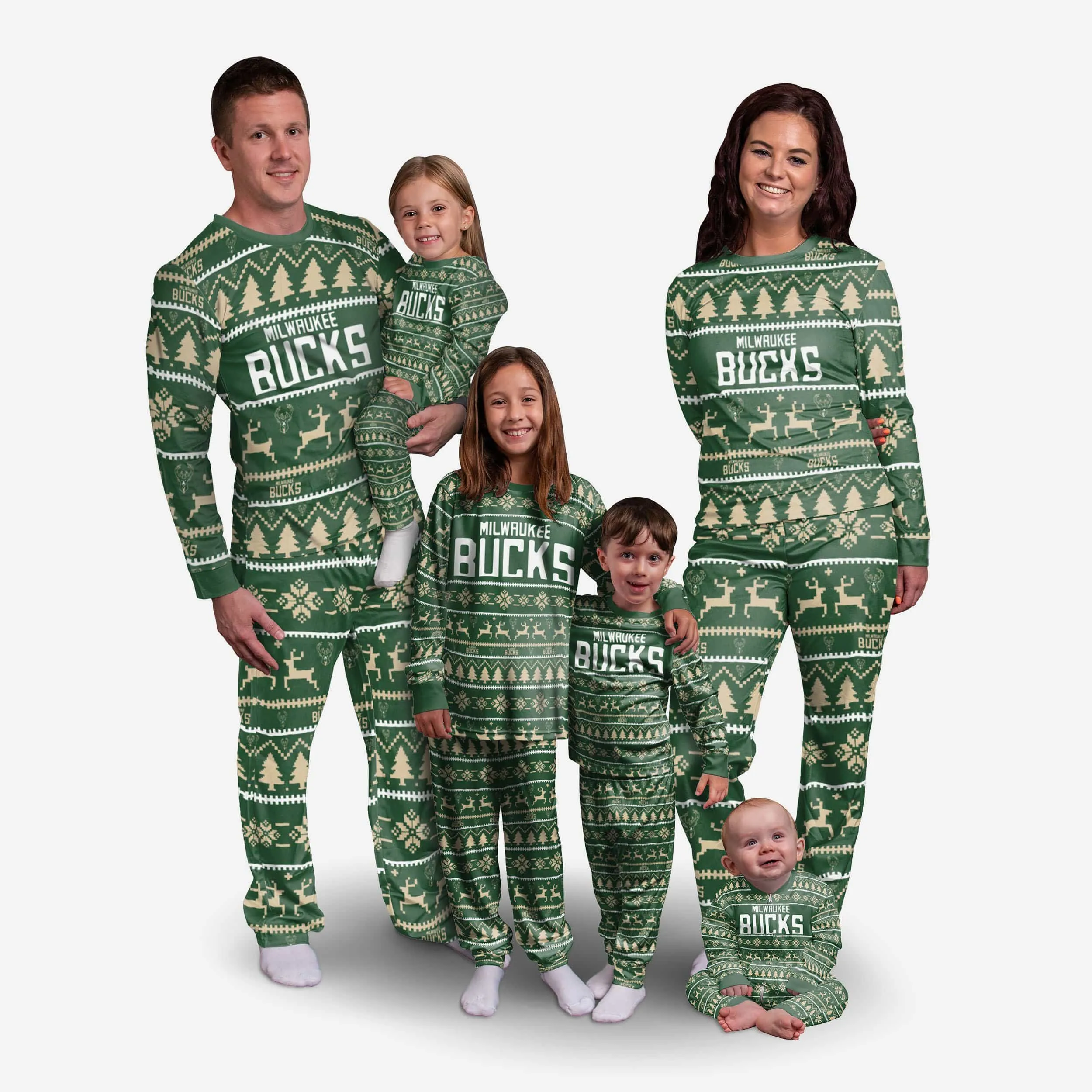 Milwaukee Bucks Infant Family Holiday Pajamas