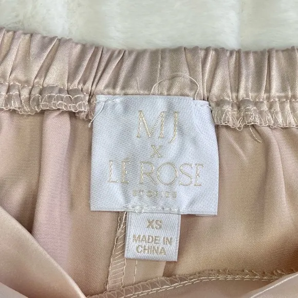 MJ x Le Rose Cami and Pant Set Champagne Bridal Pajamas Size XS