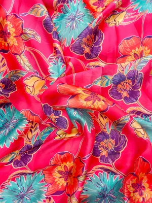 Modal Soft Muslin Textured Digital Printed Fabrics