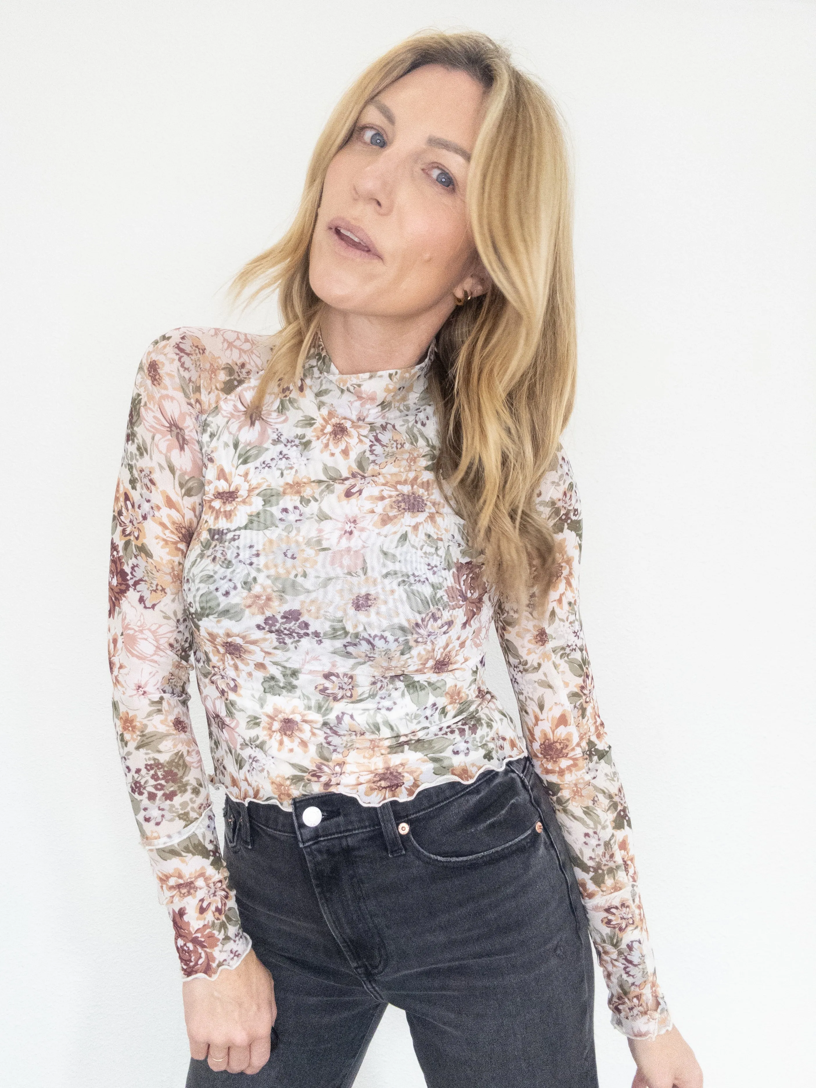 More Florals Mesh Long Sleeve