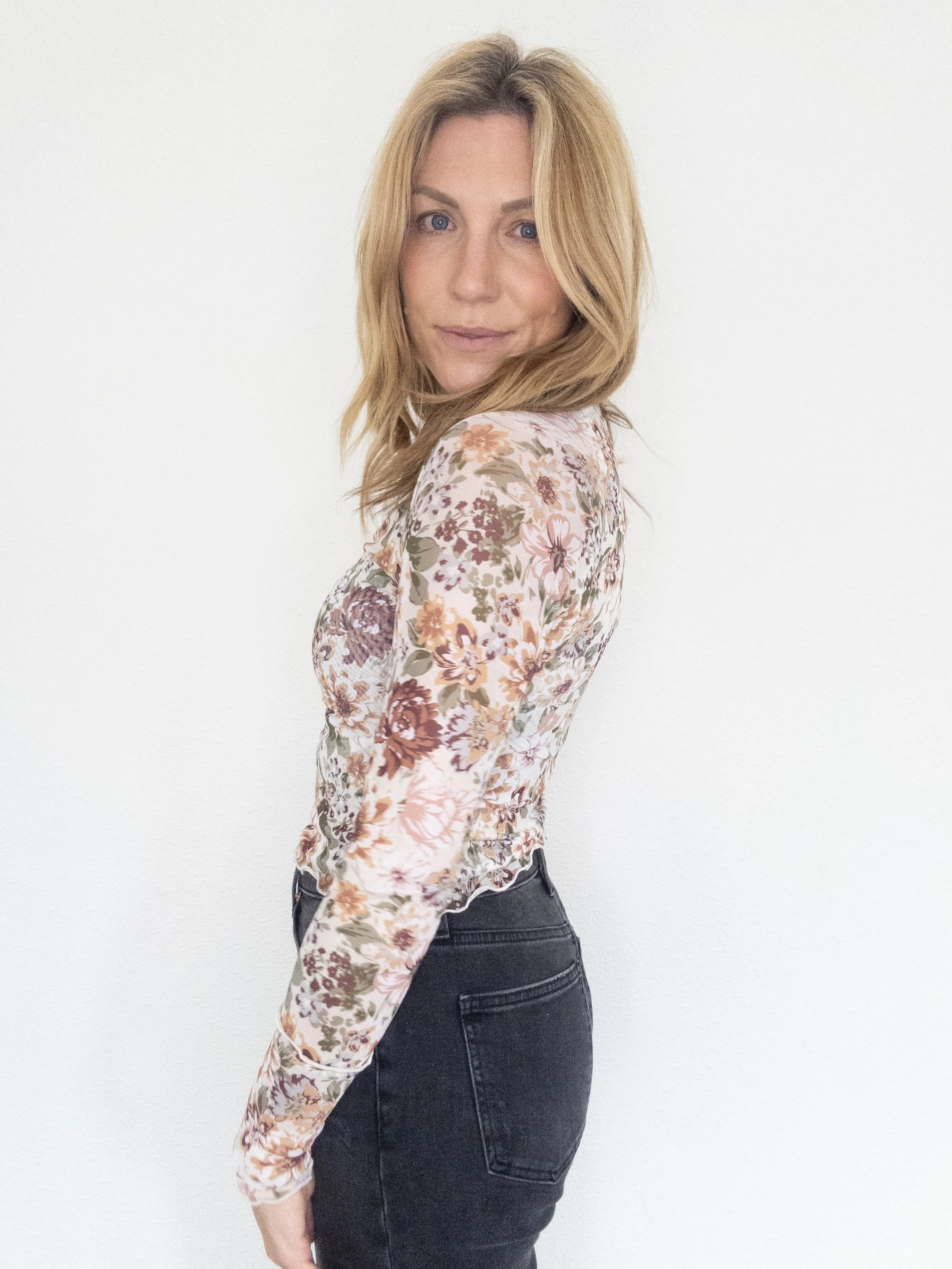 More Florals Mesh Long Sleeve