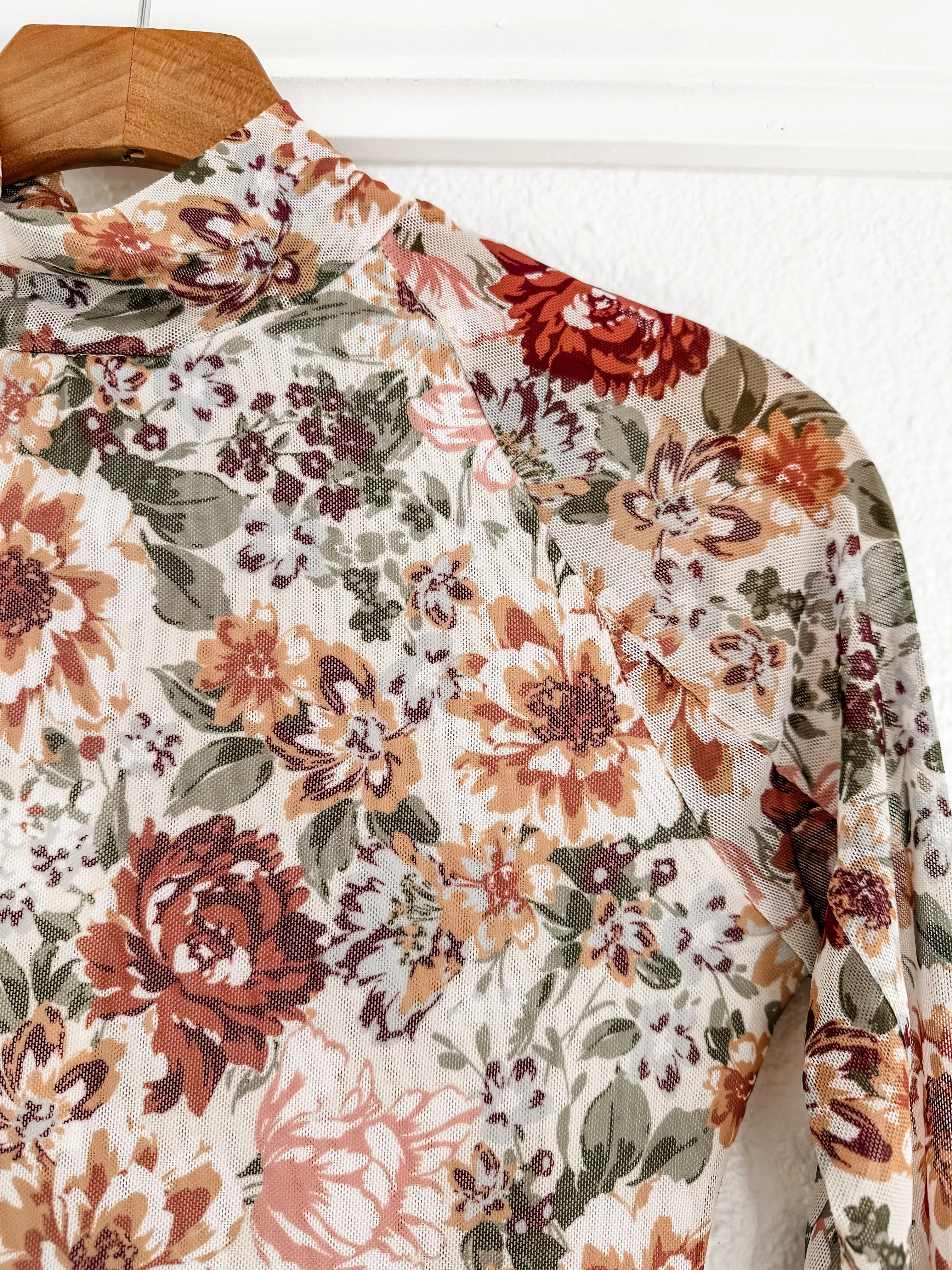 More Florals Mesh Long Sleeve
