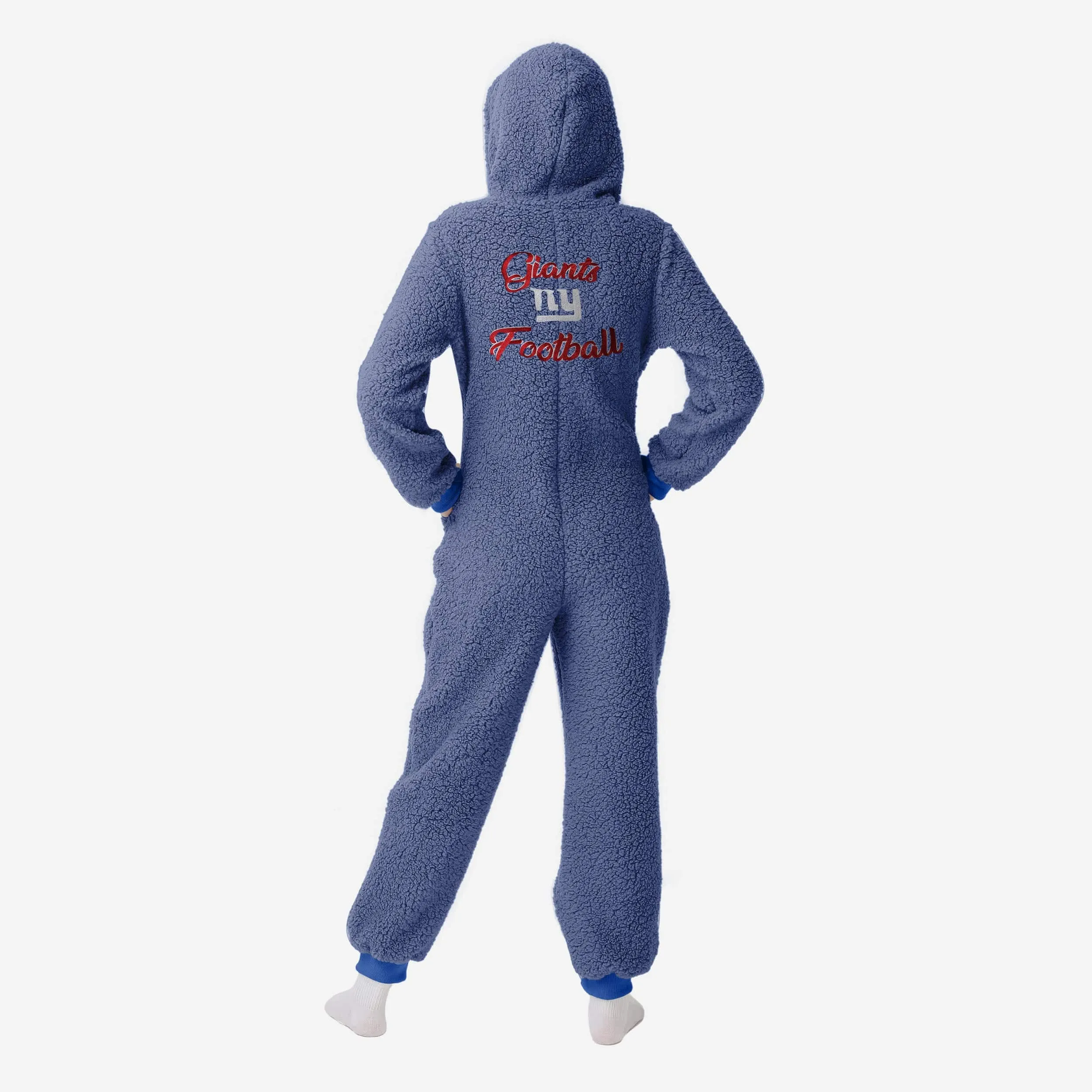 New York Giants Womens Sherpa One Piece Pajamas