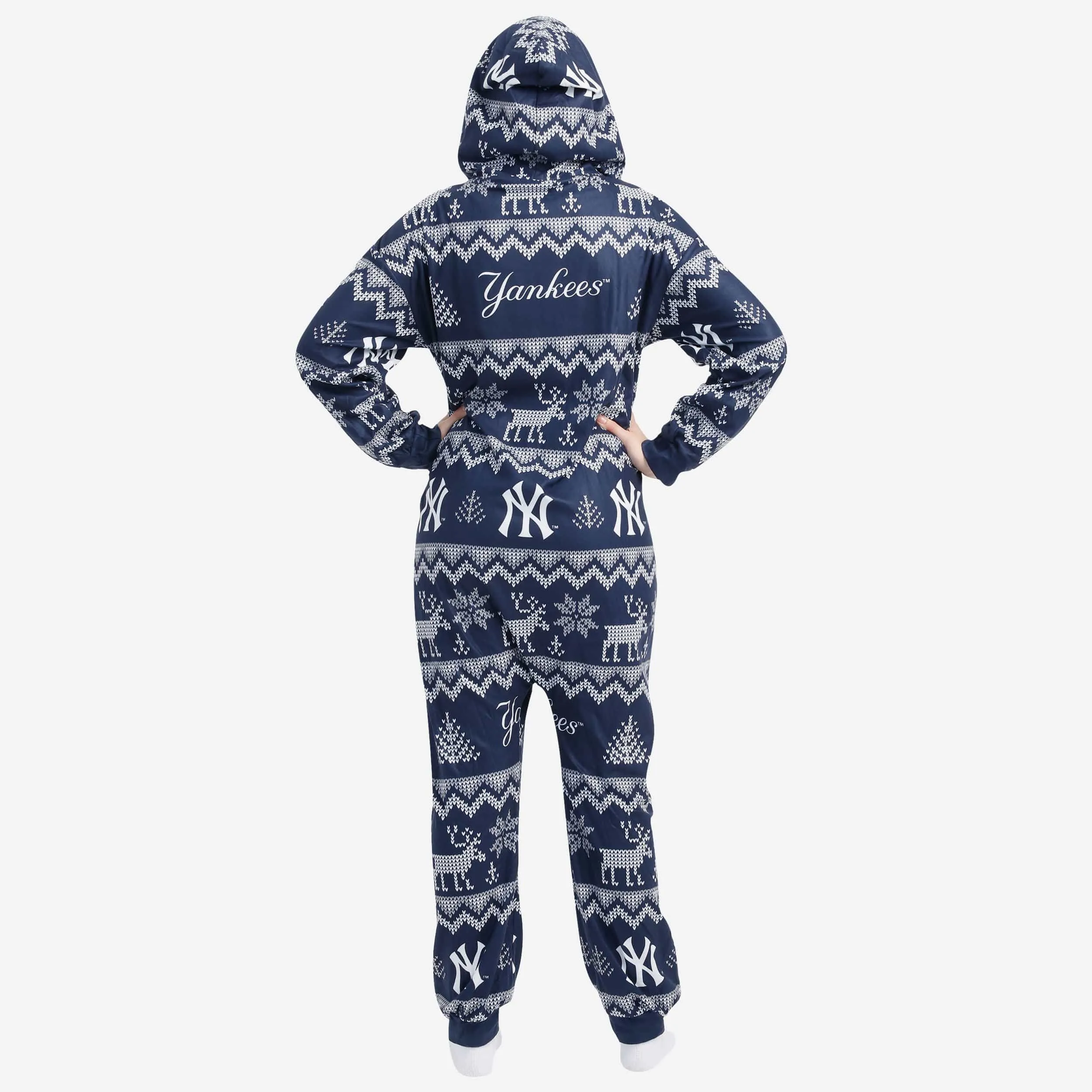 New York Yankees Ugly Pattern One Piece Pajamas