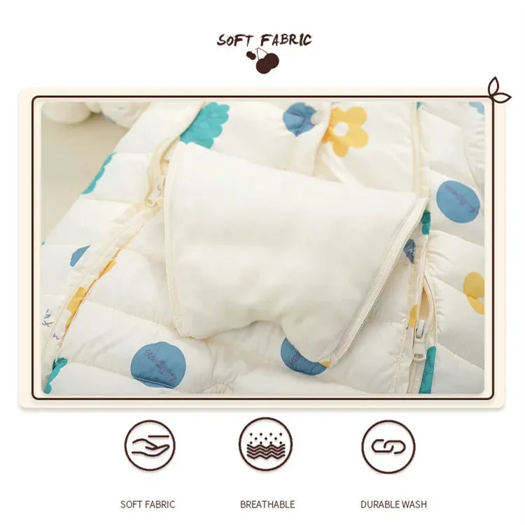 Newborn Baby Jumpsuit Hooded Plus Velvet