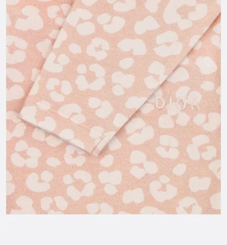 Newborn Gift Set • Pink Cotton Jersey with Pale Pink Leopard Print