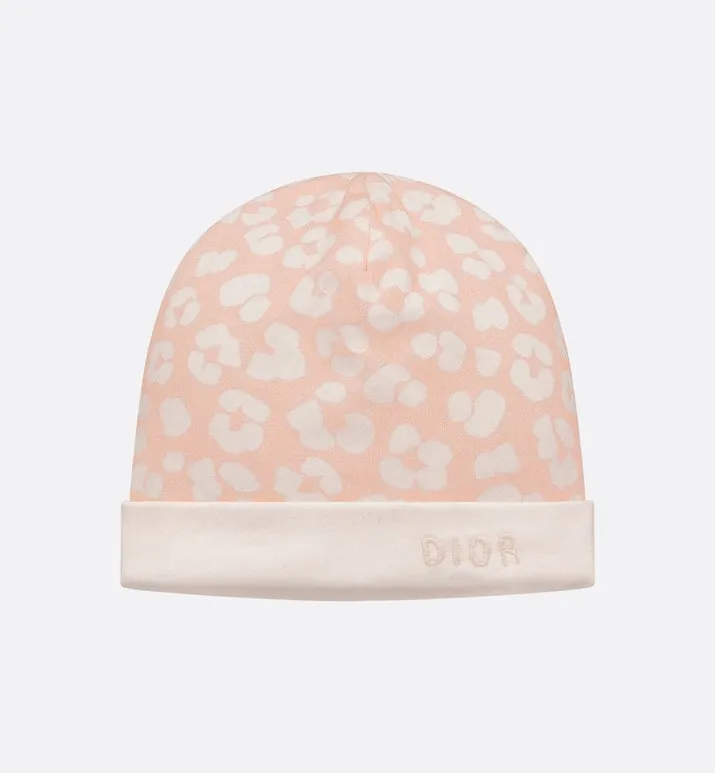 Newborn Gift Set • Pink Cotton Jersey with Pale Pink Leopard Print