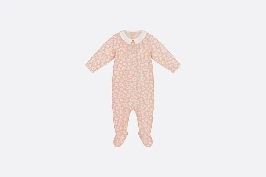 Newborn Gift Set • Pink Cotton Jersey with Pale Pink Leopard Print