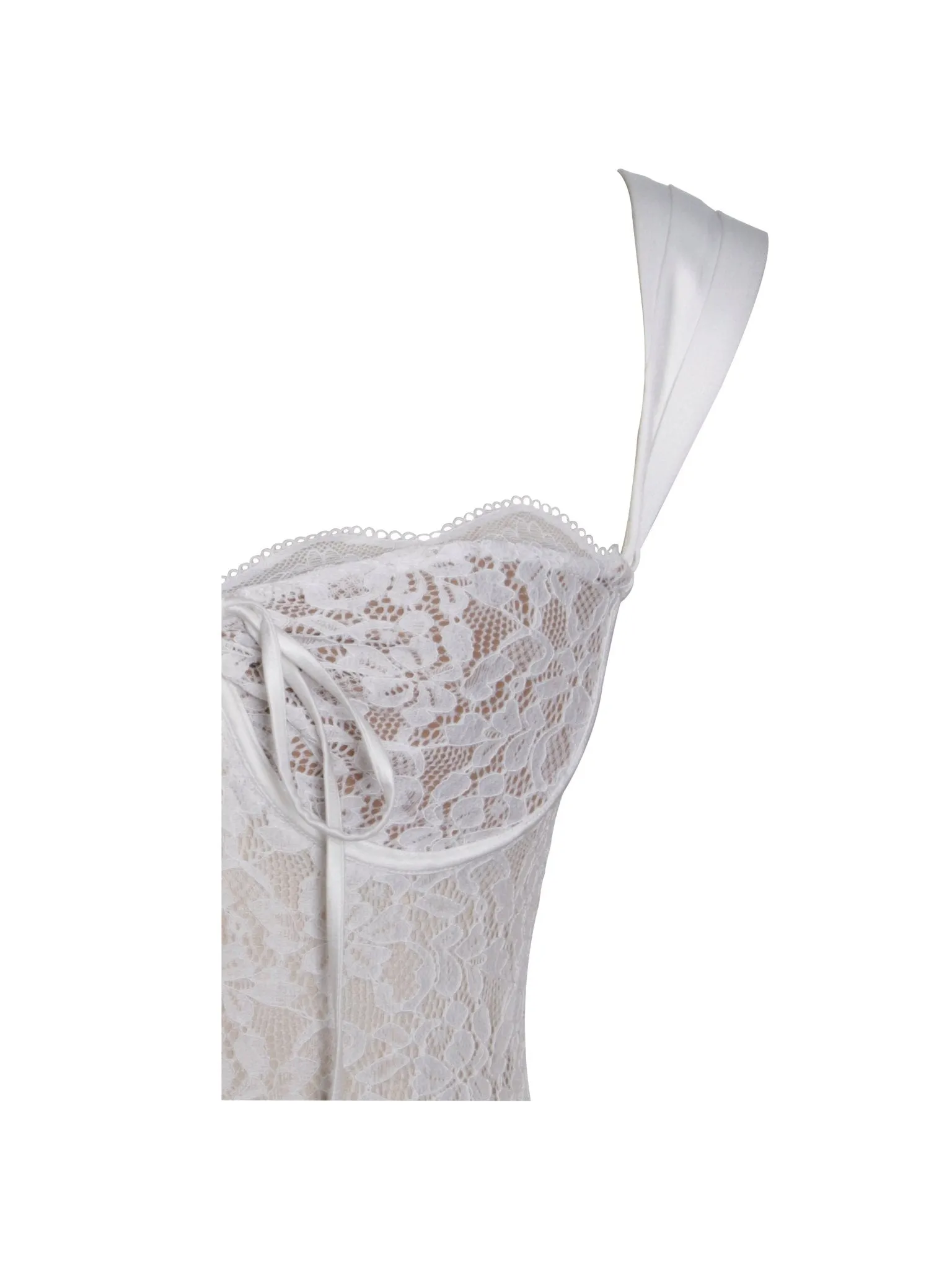 Nia White Lace Maxi Dress