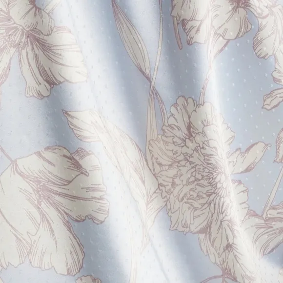 Nordstrom Dobby Satin Pajamas BLUE FEATHER HENRIETTE FLORAL