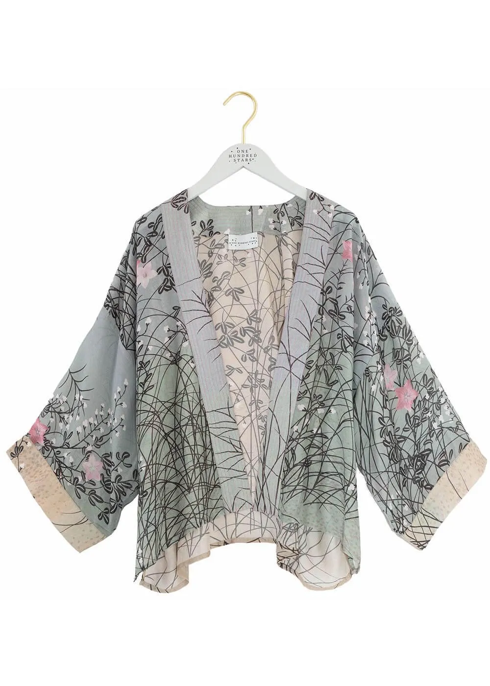 One Hundred Stars Dunes Short Kimono Grey