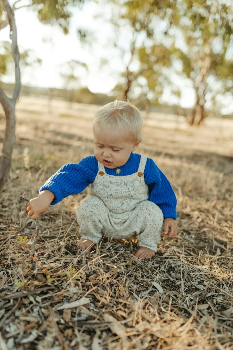 Organic Funfetti Overalls - Sea